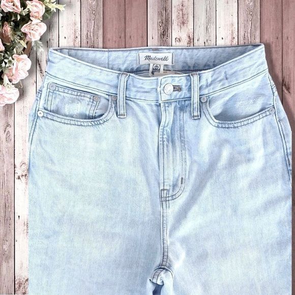 ☀️SOLD☀️Madewell Curvy Perfect Vintage Mom Jean Lt. Blue Sz 26 - Picture 4 of 11